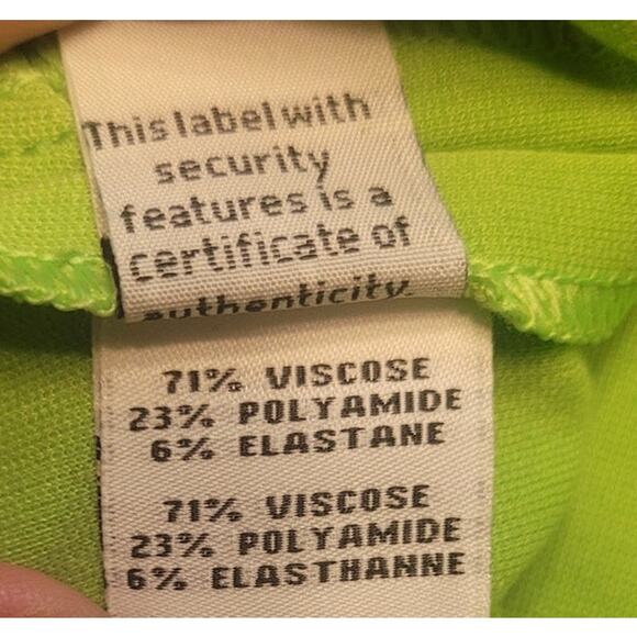 DVF Electric Lime Bubble Mini Skirt Sz 6 Fun Flirty EUC - Picture 9 of 15